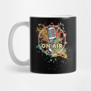 DJ Retro Vintage Vibe On Air Microphone Mug